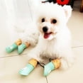 thumbnail image 5 of 4Pcs Waterproof Dog Boots Dog Shoes for Snow and Rain Middle and Small Dogs (Green) - L, 5 of 6