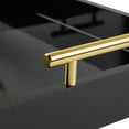 thumbnail image 5 of Kate and Laurel Lipton Narrow Rectangle Wood Accent Tray, Black 10x24, 5 of 6