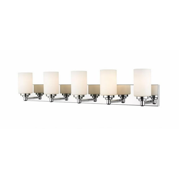 5 Light Vanity Light Fixture-7.5 inches Tall and 38.75 inches Wide-Chrome Finish Bailey Street Home 372-Bel-4186016