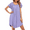 Lavender, variant on Oudiya Womens Nightgown Soft Pleated Sleepshirt Short Sleeve House Mumu Dress, S-3XL