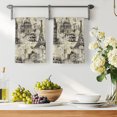 thumbnail image 3 of Brown Architecture Kitchen Towels Set of 4, Abstract City Vintage Eiffel Tower Absorbent Dish Towels for Kitchen, Microfiber Hand Towel, Quick Drying Tea Towel for Cleaning Decorative Dishcloths, 3 of 7