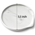 thumbnail image 3 of Reposacucharas Grande De Cerámica Para Encimera De Cocina, Apto Para Lavavajillas, Decoración De Mármol, Soporte Para Cuchara Para Cocina De 5,5 Pulgadas, 3 of 5