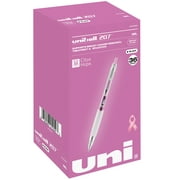 Uniball 207 Pink Ribbon Retractable Gel Pens, Medium Point (0.7mm), Black Ink, 36 Count