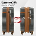 thumbnail image 5 of Joyway 5-Piece Luggage Set ABS Hardshell Spinner Suitcase with TSA Lock（Expandable 20"and 24" Carry-On）28"Checked Luggage-Grey, 5 of 6