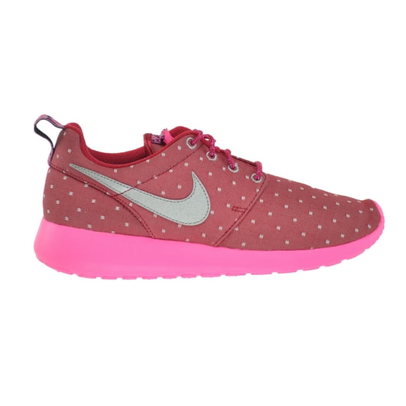 Nike Rosherun Print (GS) Big Kids Shoes Dark Red/Metallic Silver-Pink-White 677784-606