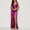Purple, variant on NTACZA Womens Dresses Summer Maxi Wedding Guest Dresses Sleeveless Formal V-Neck Ruched Waist Dressy Beige L