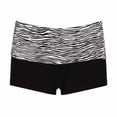 thumbnail image 5 of DHFJKG Womens Micro Shorts Low Rise Patchwork Zebra Striped Streetwear Slim Fit Hot Pants Rave Party Nightclub Wear, 5 of 5