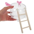 thumbnail image 3 of PAMINGONO Hamster Bathtub Sink Transparent Wood Daily Use Bath House 1Pack, 3 of 7