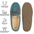 thumbnail image 4 of Alpine Swiss Sabine Women's Genuine Leather Suede Moccasin Slippers House Shoes, 4 of 5