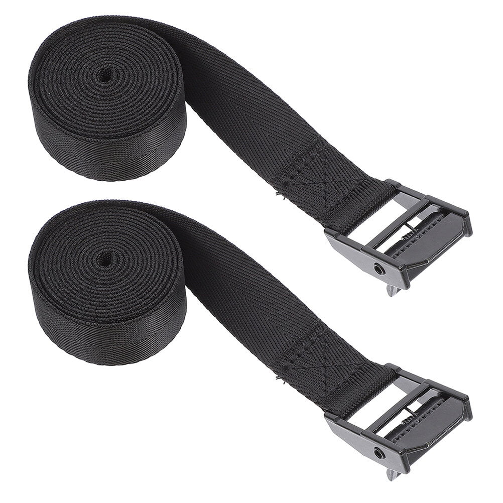 2pcs Luggage Lashing Straps Adjustable Buckle Tie Down Straps Car Roof