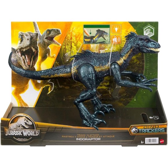 Figura de acción Track 'N Attack Indoraptor de Jurassic Dino Trackers