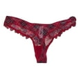 thumbnail image 2 of Victoria's Secret Very Sexy Embroidered Thong Panty Color Red Plaid Size X-Large NWT, 2 of 2
