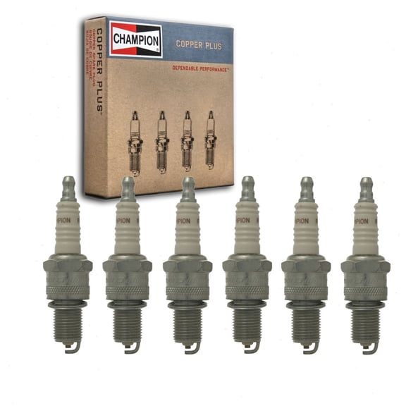 6 pc Champion 954C Copper Plus Spark Plugs for RN57YCC Ignition Wire Secondary