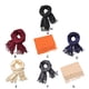 thumbnail image 2 of Qarigey Bufandas femeninas de marca de lujo, versátiles, fáciles de combinar, elegantes y modernas, bufanda lisa de lana de cordero al tacto Accesorios de disfraces gris oscuro, 2 of 6