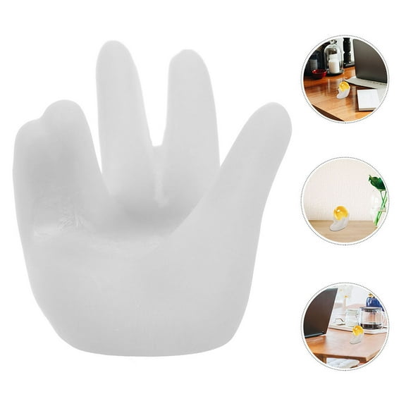 OUNONA 2pcs Resin Crystal Ball Holder Hand Shaped Base Gazing Ball Pedestal For Home Office Decor Sphere Globe Display Artistic Ornament