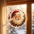thumbnail image 6 of Christmas Pearl Diamond Art Hanging Ornament Kit, Santa Sun Catcher Ornament, 10in Shaped Acrylic & Pearl Diamond Art Kit for Adult Beginner, Christmas Decor Gift for Home Door Wall Decor, Shape E, 6 of 9