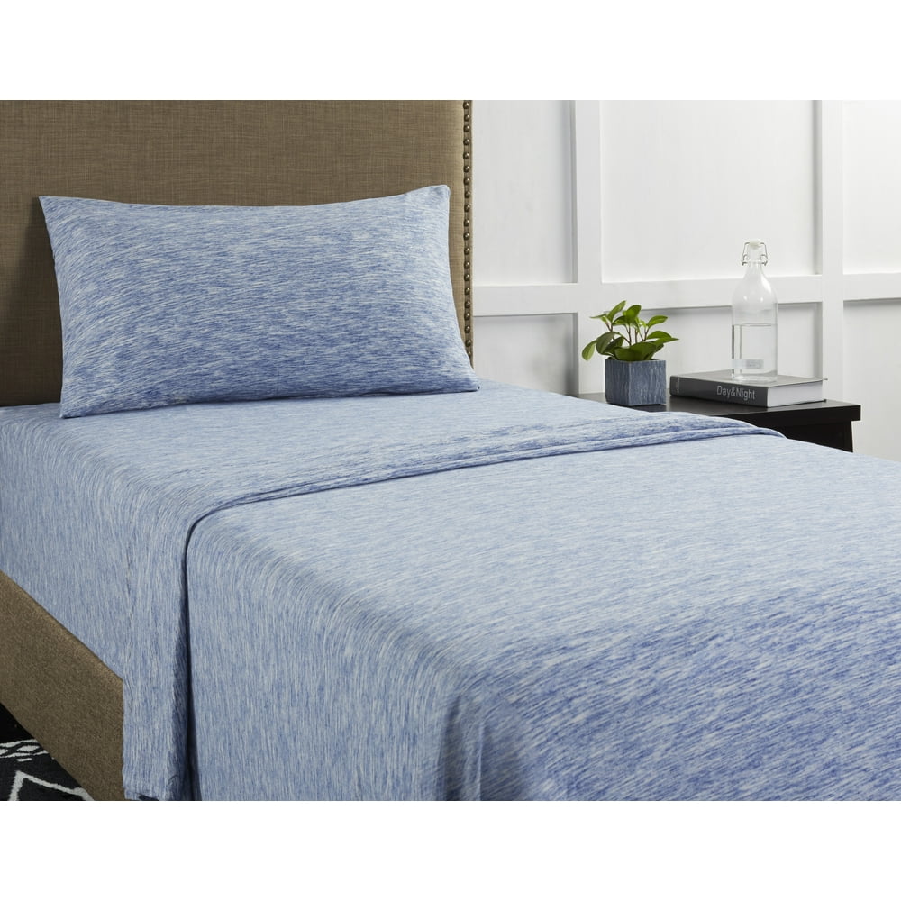Mainstays Jersey Knit Bedding Unisex Sheet Set, 150 GSM Single Jersey
