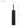 thumbnail image 3 of Acento Slim Round Holder, 8 x 8 x 44.5 cm Metal Removable Plastic Liner Tall Toilet Brush in Matte Black, 3 of 9