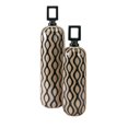 thumbnail image 1 of IMAX Corporation Floressa 2 Piece Jars with Stopper Set in Beige, 1 of 1