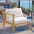 thumbnail image 4 of Modway Bayport Modern Solid Wood Outdoor Left-Arm Chair in White & Natural, 4 of 7