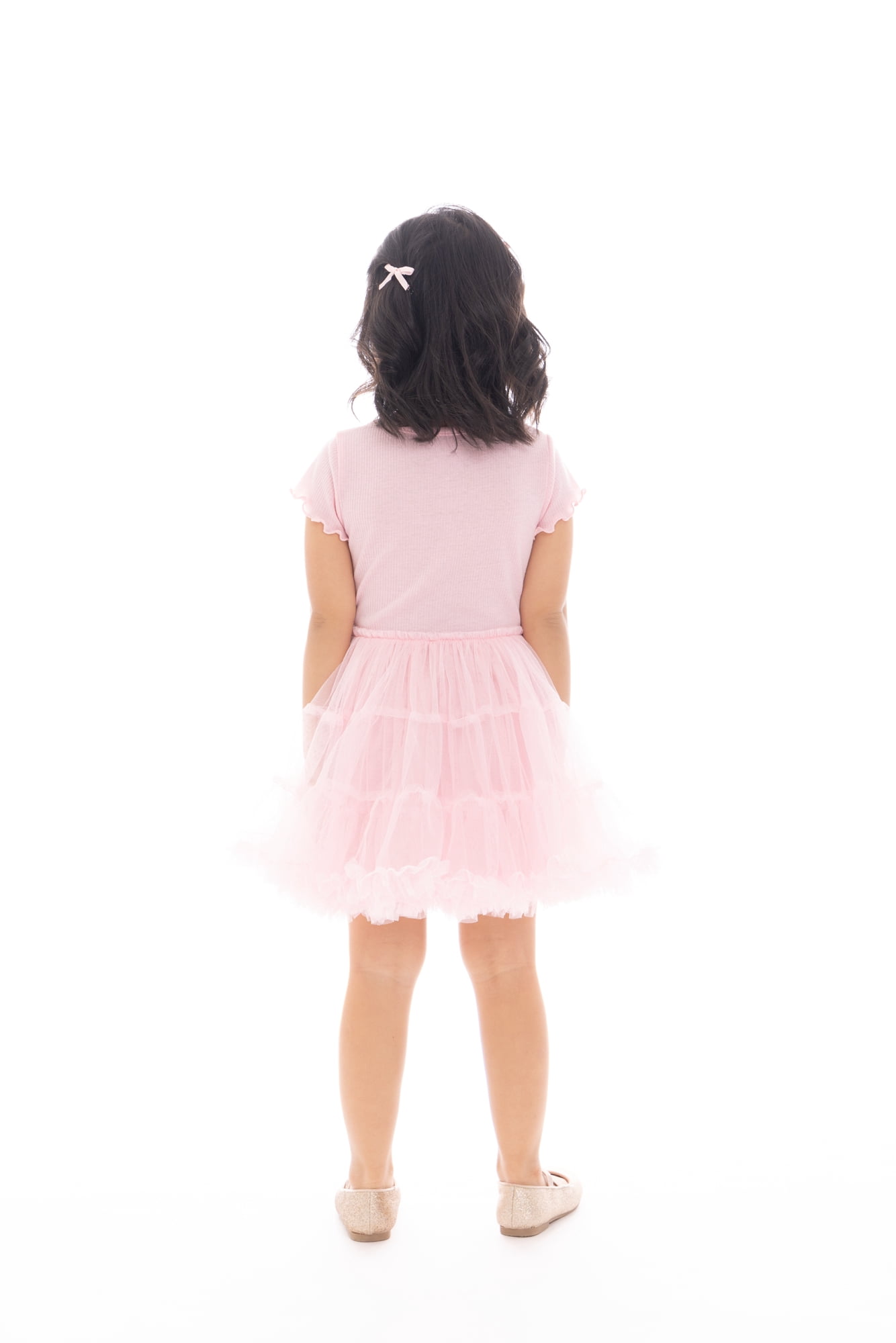 Minnie Mouse Toddler Girl Tiered Tutu Dress with Crochet Patch, Sizes 12M-5T
