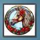 thumbnail image 1 of Pintura de diamante 5D DIY Taladro redondo completo Kit de caballo de vidrieras Decoración para el hogar Hugtrwg Para estrenar, 1 of 9