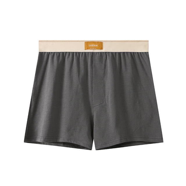 Birdeem Boxers Men Casual Solid Color Summer Solid Elastic Waist Boxers Cotton Home Pants Shorts
