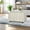 Off White, variant on Homebeez Middle Century Upholstered Tufted Coffee Table with Padded Seat, Large Square Ottoman for Living Room Home Office