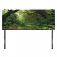 thumbnail image 3 of Rainforest Headboard, Forest in Nepal Touristic Trekking Branches Misty Road Fresh Air Outdoors Theme, Upholstered Decorative Metal Bed Headboard with Memory Foam, Full Size, Green Brown, by Ambesonne, 3 of 4