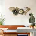 thumbnail image 4 of 2x decoración de pared de Metal moderna, escultura de pared hojas decorativas ilustraciones colgantes para comedor decoración del hogar regalo vacacio Blanco Baoblaze Arte de pared colgante, 4 of 8