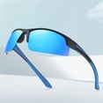 thumbnail image 6 of GIJNRIUIUA Under $10 Womens Mens Wrap Around Sports Sun Glasses Cycling Driving Fishing UV400 Protection Blue Frame, 6 of 7
