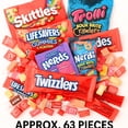 thumbnail image 6 of 2 lbs Candy Mix – Assorted Mini Packs of Skittles, AirHeads, Nerds, Twizzlers, Trolli, Lifesavers & More – Party Favor Bulk Candy for Kids, Halloween, Piñata, Events, 6 of 8
