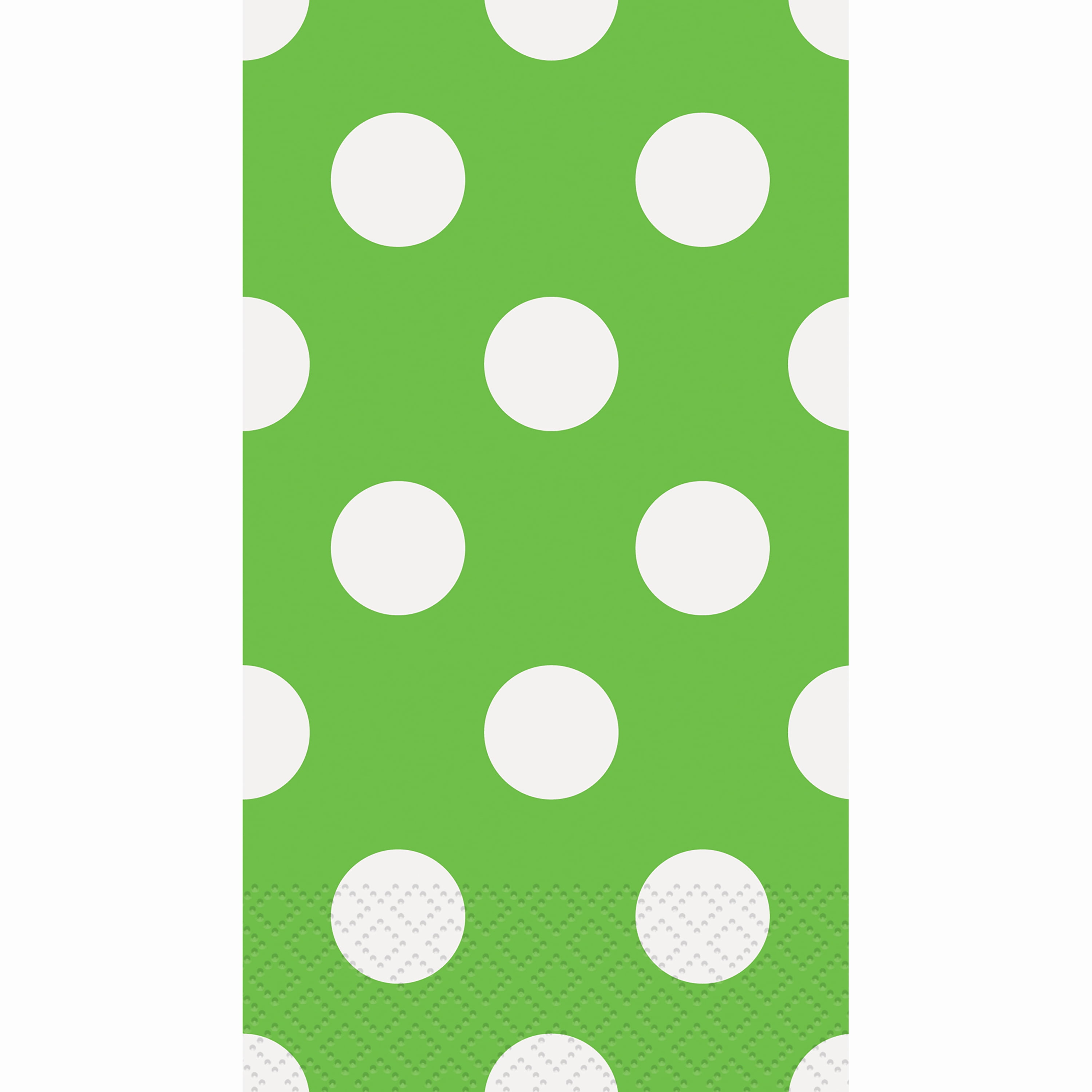 Polka Dot Paper Guest Napkins, 7.75 x 4.5 in, Lime Green, 40ct