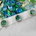 thumbnail image 4 of jejeloiu 3D Chic Peacock Blackout Curtains Set of 2 (52x84 Each),White Flower Floral Window Curtains,Zoo Animal Curtains and Drapes For Kids Boys,Microfiber Bedroom Decor, 4 of 6