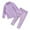 Purple, variant on Mercatoo Turtleneck Underwear for Kids Boys Girls Long Fle𝐞ce Lined 𝐀thletic Base Layer Tops Legging Pant Set Girls Thermal Set