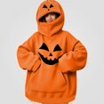 thumbnail image 3 of ITSAME Womens Halloween Print Hoodie Loose Fit Long Sleeve Oversized Fashion Hooded Sweatshirt with Pocket Size S, 3 of 8