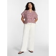 thumbnail image 2 of Terra & Sky Women's Plus Printed Popover Blouse, Sizes 0X-5X, 2 of 5