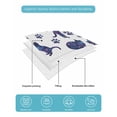 thumbnail image 5 of Quilts Queen Size Bedding Set, Blue Starry Sky Cat Lightweight Quilted Comforter, Cat Paw Farmhouse Soft Reversible Bedspread Coverlet with Pillow Covers for All Season, 90" x 96", 5 of 7