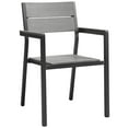 thumbnail image 3 of Side Dining Chair and Table Set, Dark Brown Gray, Metal, Outdoor Patio Balcony Cafe Bistro Garden Hospitality Restaurant, Modern Contemporary HB32696, 3 of 7