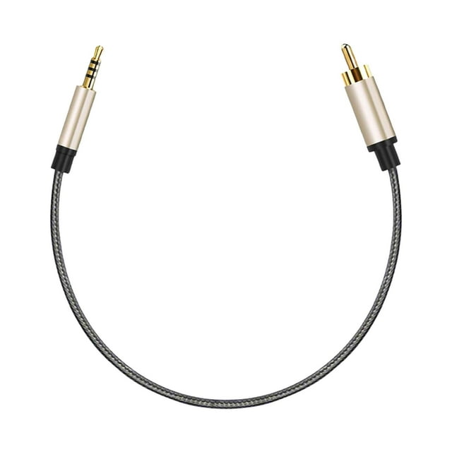 Audio Cable 3.5mm to Male RCA Adapter Nylon Braided for Tablet Speaker 1m