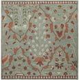 thumbnail image 2 of SAFAVIEH Wyndham Thurstan Floral Geometric Wool Area Rug, Blue/Rust, 7' x 7' Square, 2 of 6