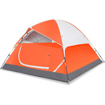 Tents for Camping 4 Person Camping Dome Tent, Waterproof,Spacious, Lightweight Portable Backpacking Tent for Outdoor Camping/Hiking Orange/grey