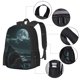thumbnail image 2 of Disketp Moonlit Night Sky Shark Mochila Minimalista de Gran Capacidad, Mochila de Viaje para Escuela, Trabajo o Uso Diario, 2 of 6