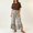 Gray, variant on Womens Camo Print Wide Leg Pants Casual Drawstring Loose Trousers with Pockets Summer Fall Trendy Flowy Soft Pants Daily Beach Vacation Outfits