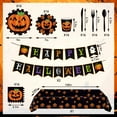 thumbnail image 4 of Halloween Paper Plates for Halloween Party Decoration Disposable Cups Napkins Table Cover for Halloween Banner Birthday Party Supplies Serve 16 Design 2, 4 of 7