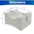 thumbnail image 4 of Orthopedic Memory Foam Knee Pillow w/ Leg Strap - Ergonomic Leg Support Wedge, Lumbar & Spine Alignment for Side Sleepers & Pain Relief - Washable Soft Cover, 4 of 7