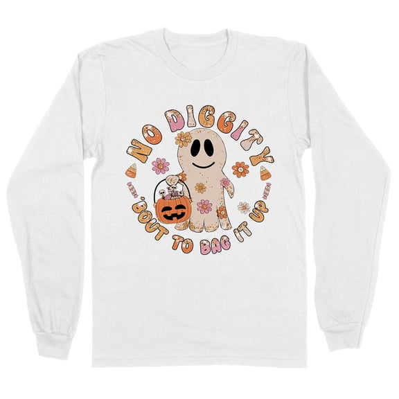 Bag it up Halloween Long Sleeve Shirt Unisex Large White