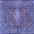 thumbnail image 1 of Ahgly Company Machine Washable Indoor Square Persian Blue Traditional Area Rugs, 7' Square, 1 of 4