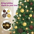 thumbnail image 3 of vidaXL 1 Piece Christmas Decoration Ball Set with LED Lighted Peak Xmas Tree Holiday Ornament, 3 of 9