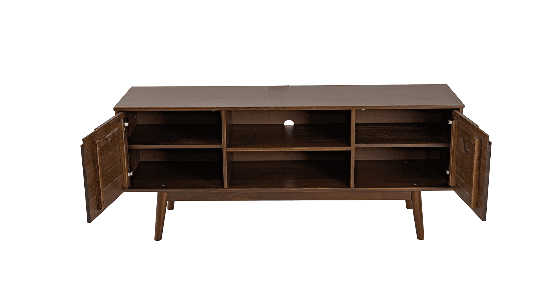 Adair 58 2-Door Solid Wood Tv Stand Walnut - for Adults and Teens